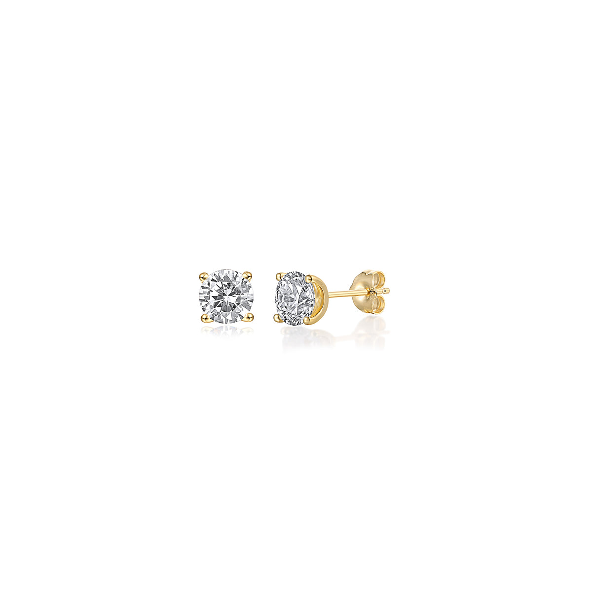 18ct Gold 1.5ct lab diamond pair of earrings