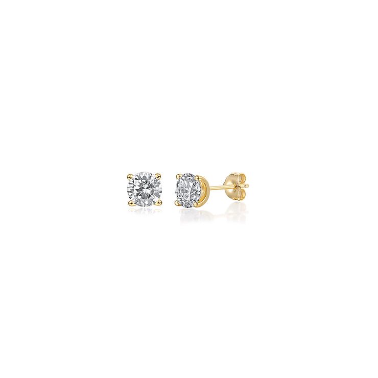 18ct Gold 1.5ct lab diamond pair of earrings