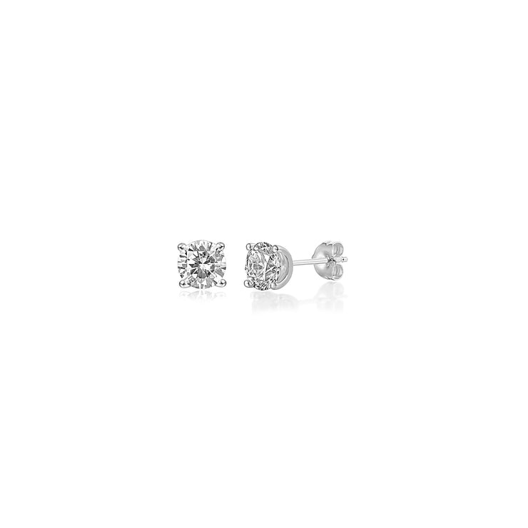Platinum 1.5ct lab diamond pair of earrings