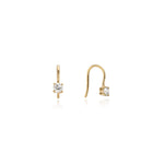9ct Gold & Diamond Hook Earrings