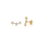 9ct Gold & Diamond Trio Stud Earrings