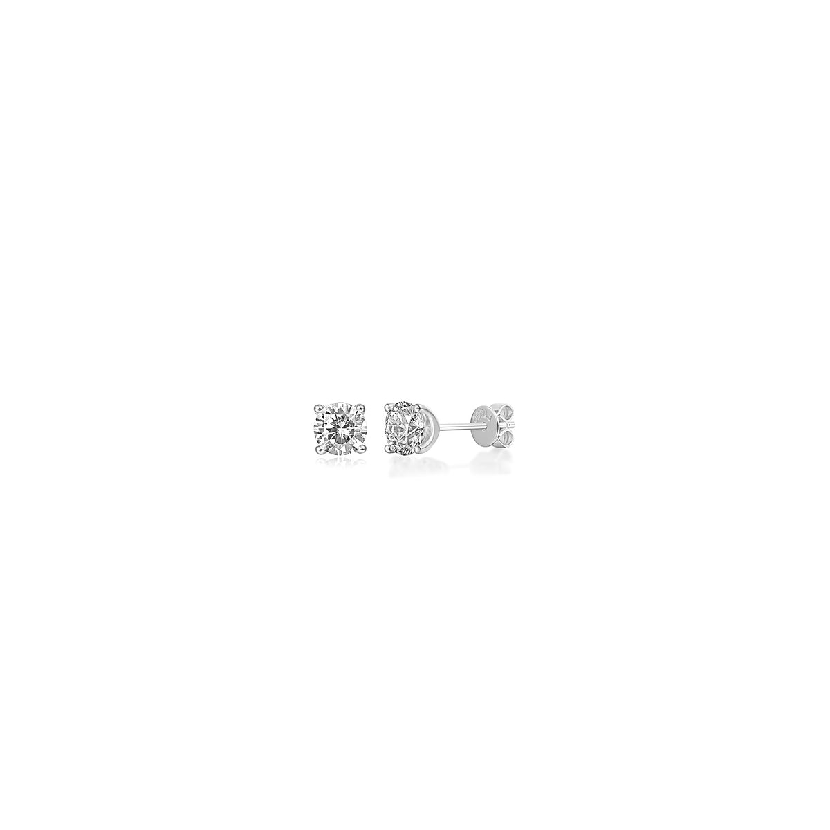 Platinum .60ct lab diamond pair of earrings