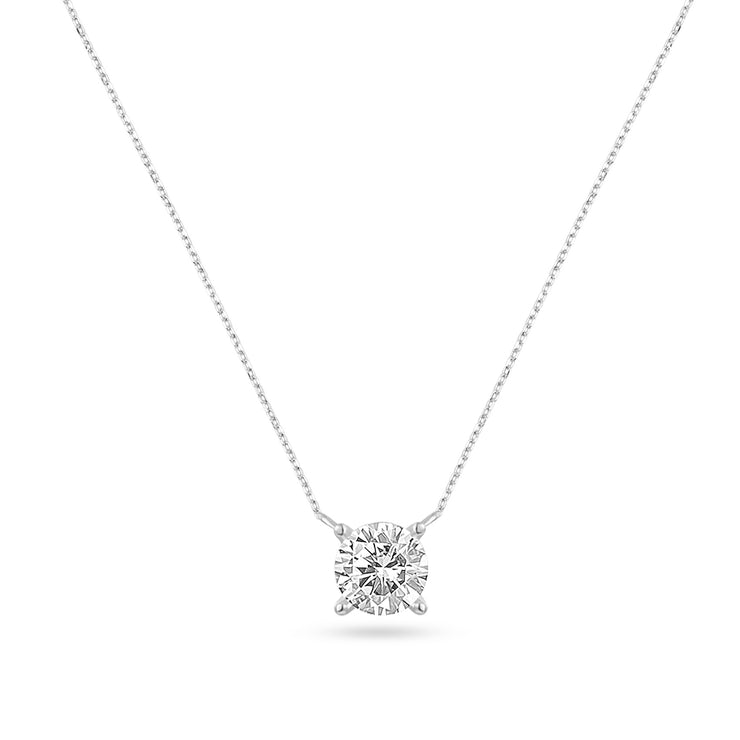 Platinum 1ct Lab Diamond Necklace
