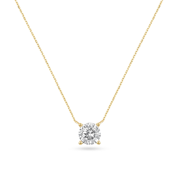18ct Gold 1ct Lab Diamond Necklace