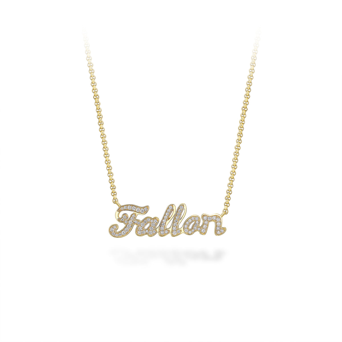 18ct Gold & Diamond Name Necklace (1-6 Letters)