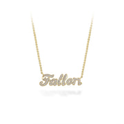 18ct Gold & Diamond Name Necklace (1-6 Letters)