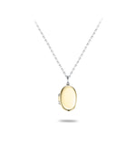 Two tone 9ct Gold and Silver Locket Necklace