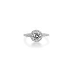 .90ct Halo Natural Diamond Ring in Platinum
