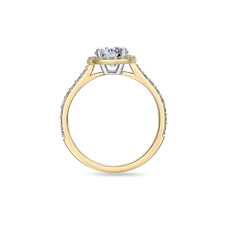 1.15ct Halo Lab Diamond Ring