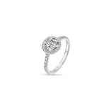.90ct Halo Natural Diamond Ring in Platinum