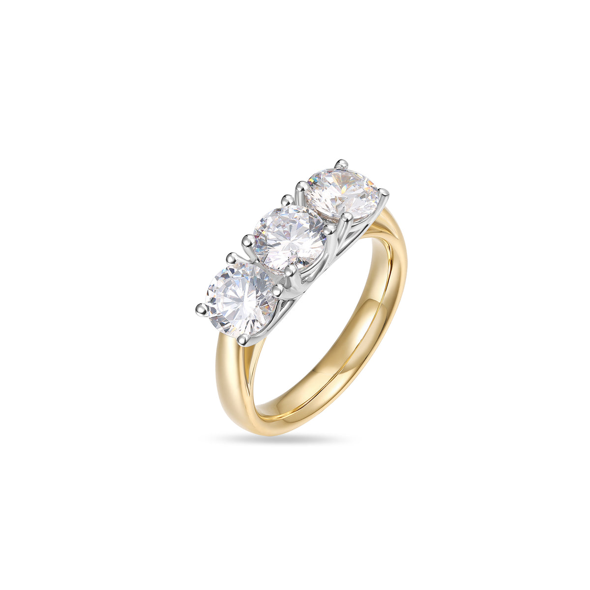 3 Stones 2.25ct Natural Diamond Ring