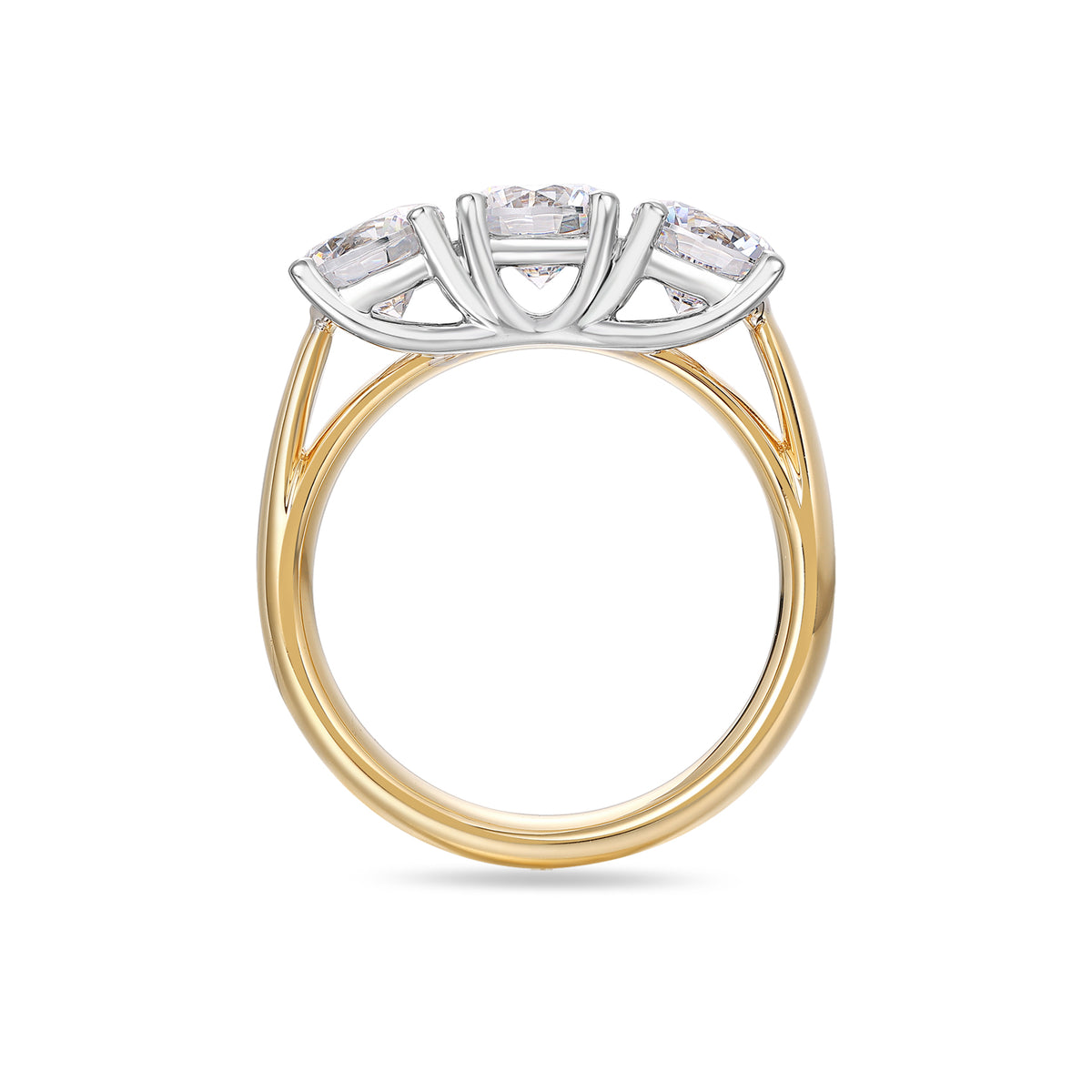 3 Stones 2.25ct Natural Diamond Ring