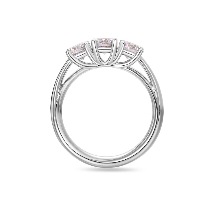 Platinum 3 Stones 1.50ct Engagement Ring