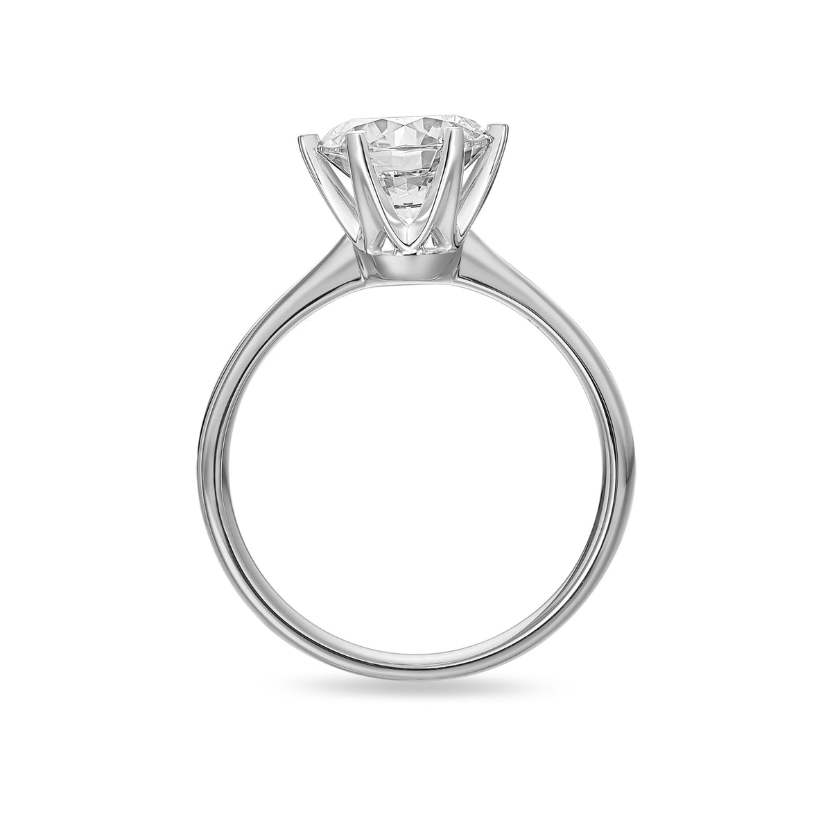 2ct Round Natural Diamond Solitaire Ring