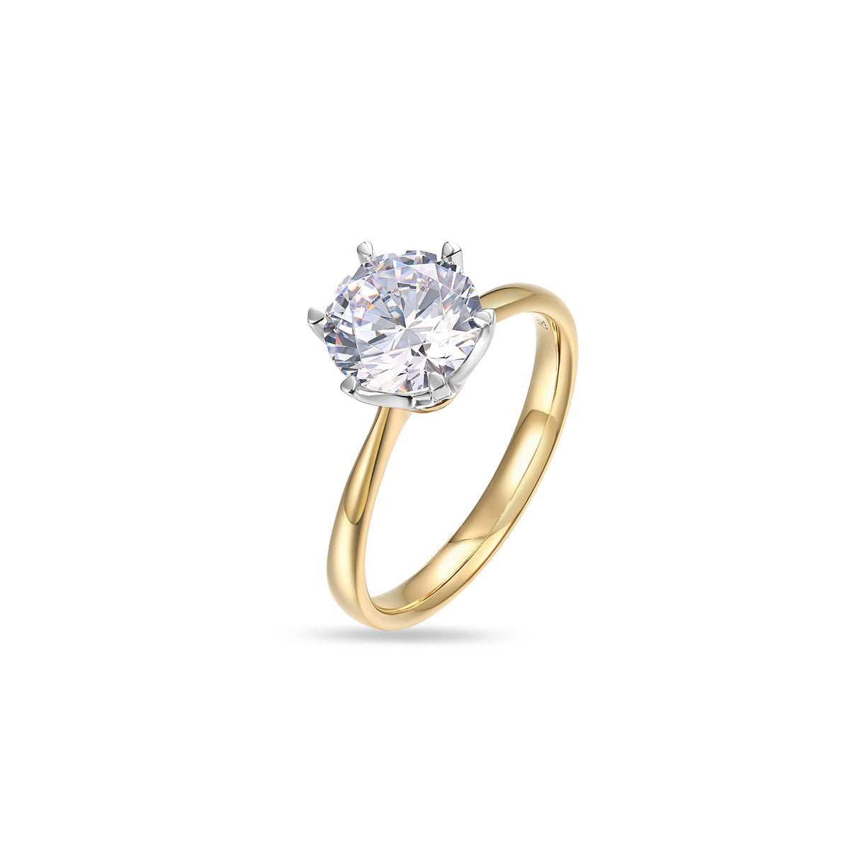 2ct Round Natural Diamond Solitaire Ring