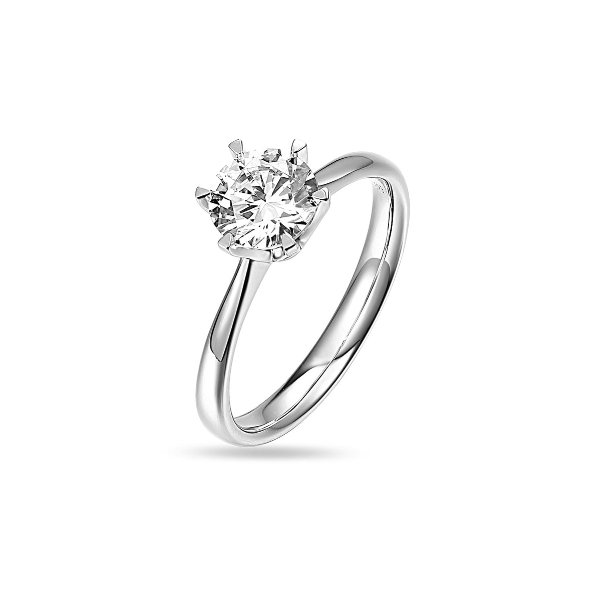 1.5ct Round Natural Diamond Solitaire Ring