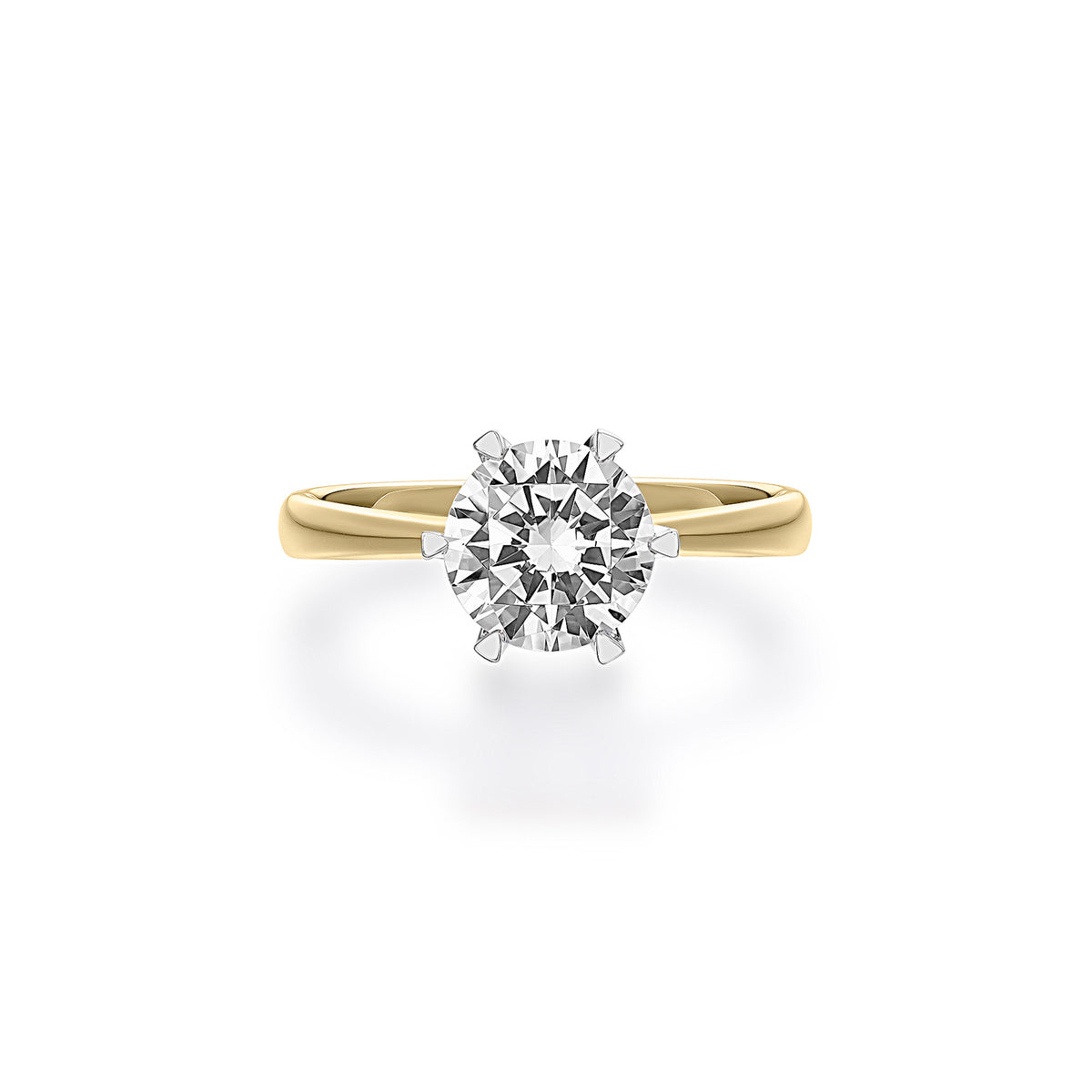 1.5ct Round Natural Diamond 18ct Gold Ring