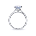 Platinum 3ct Oval Natural Diamond Ring