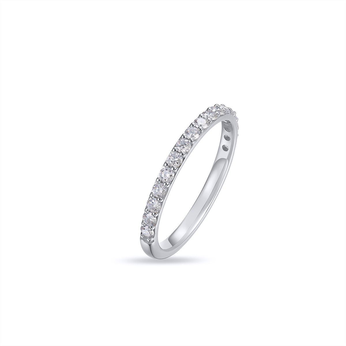 Platinum Natural Diamond band ring 0.40ct