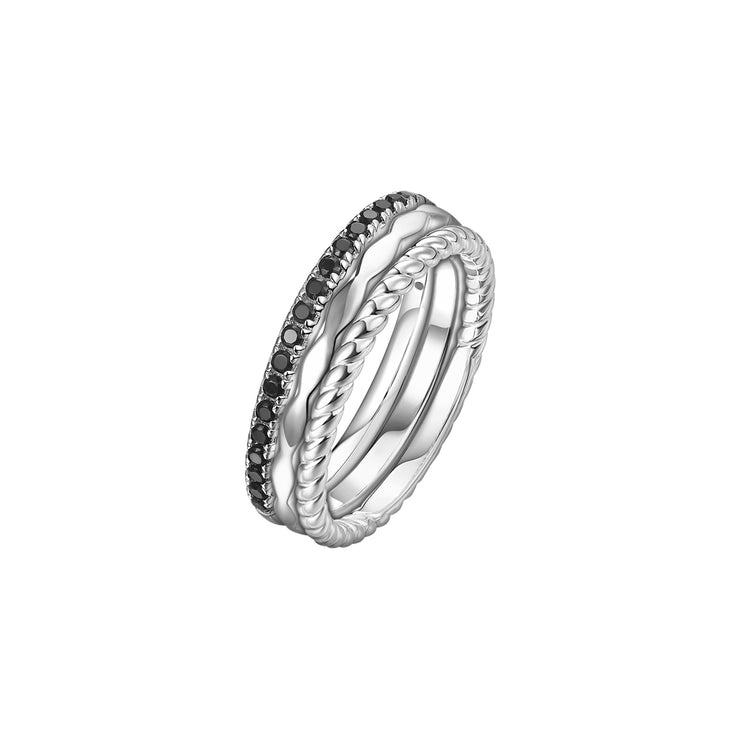 Silver Ring with jagged edges
