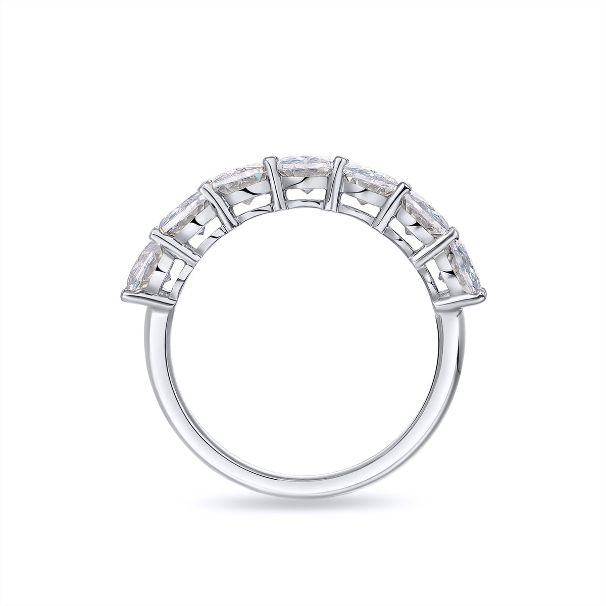 2.1ct oval eternity band 7 Diamonds