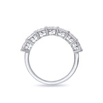 2.1ct oval eternity band 7 Natural Diamonds in Platinum