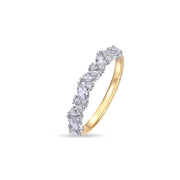 0.75ct Marquise and round diamond ring