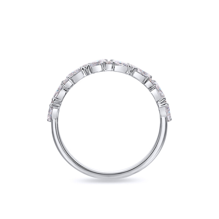 0.75ct Marquise and round diamond ring
