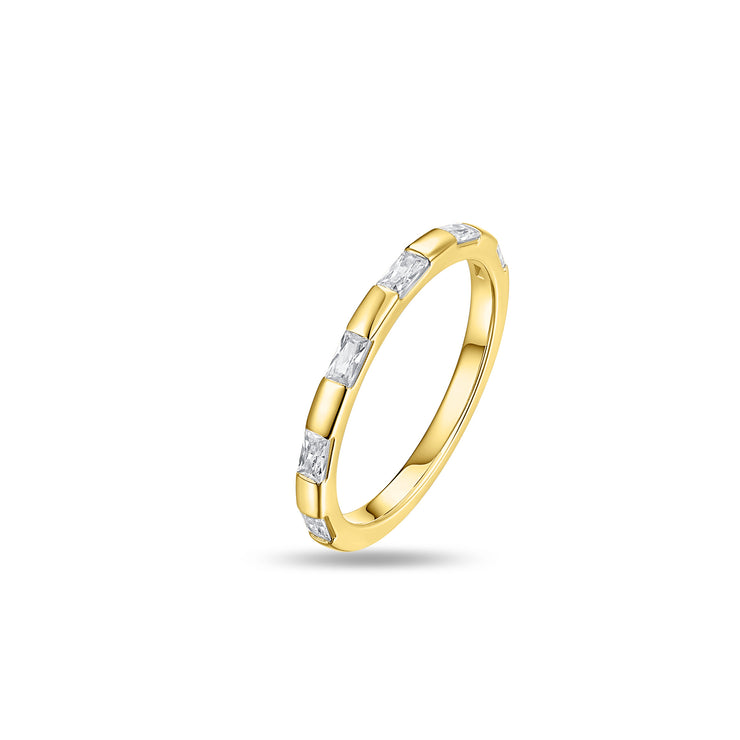 9ct Gold rub-over Baguette Ring