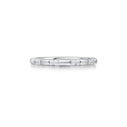Silver Rub-over Baguette Ring