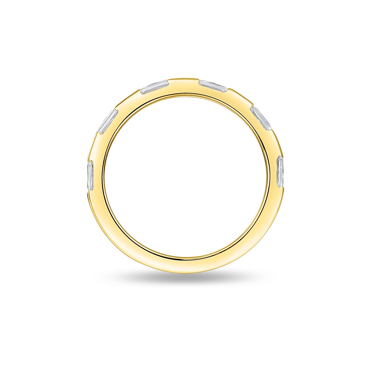 9ct Gold rub-over Baguette Ring