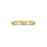 9ct Gold Rubover Marquise Ring