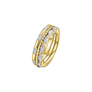 9ct Gold 7 Marquise Stones Ring