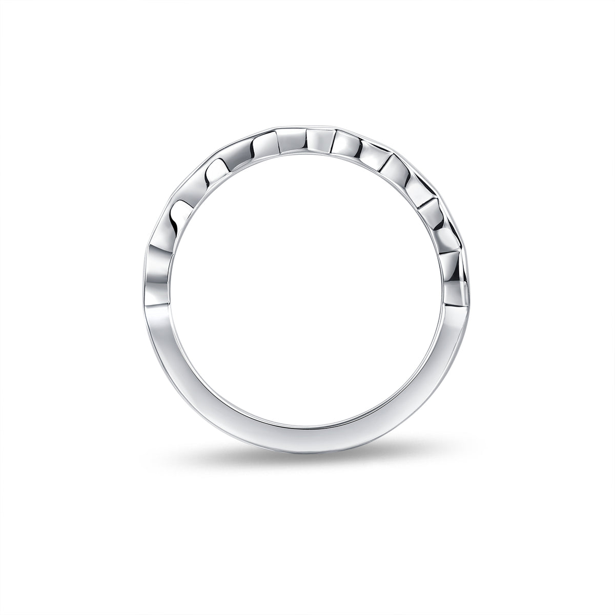 Silver Ring with jagged edges