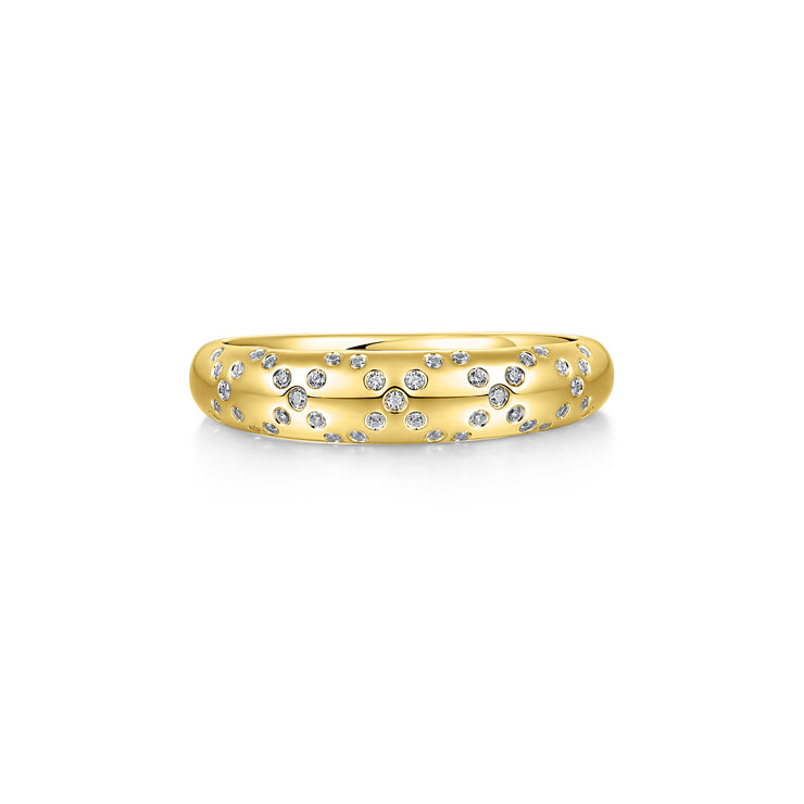 9ct Gold Stone Set X Ring