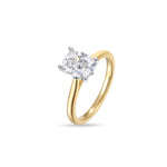 1.5ct Oval Natural Diamond Solitaire Ring