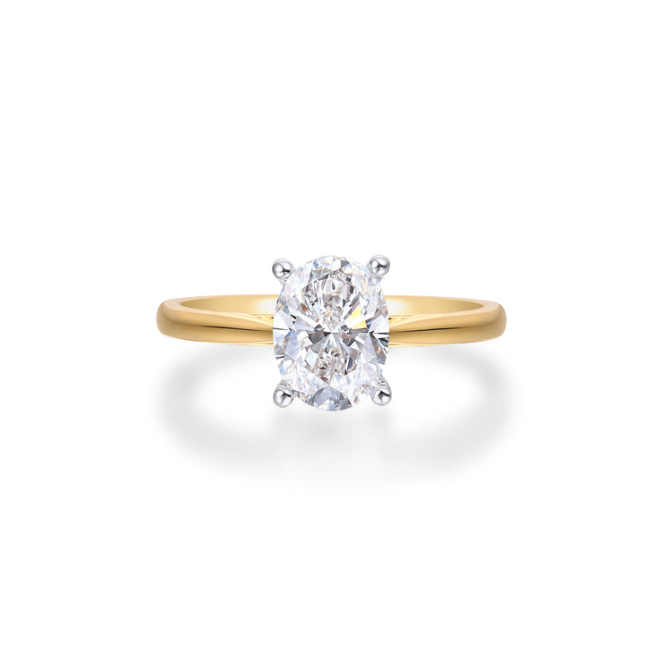 Oval Solitaire 1.5ct Lab Diamond Ring