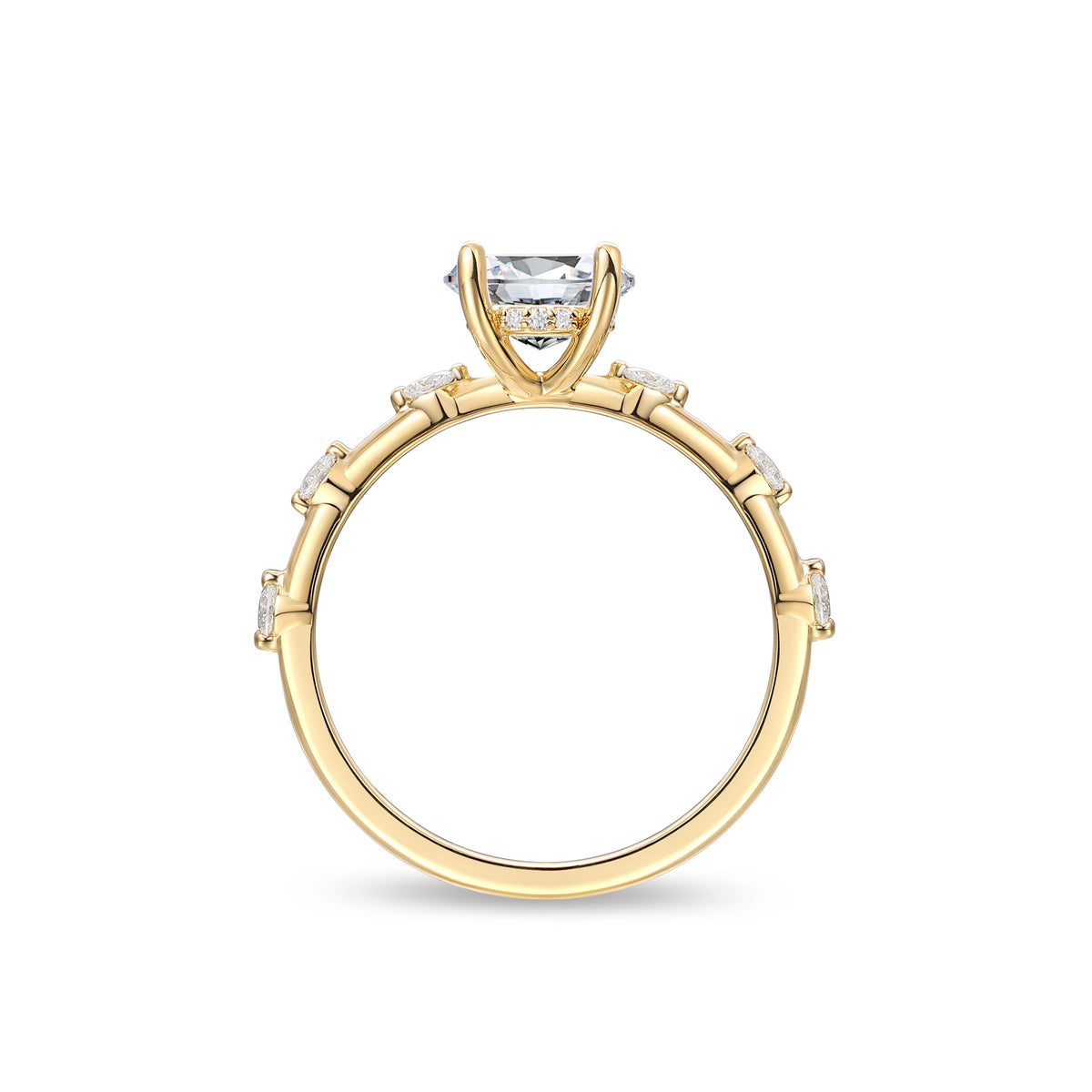 Hidden Halo 1.78ct Oval Lab Diamond Ring