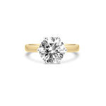 2.5ct Natural Diamond Round Solitaire with 6 claws