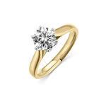 1ct Round Lab Diamond Solitaire with 6 claws 18ct Gold