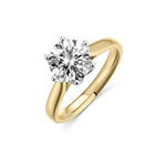 2ctRound Lab Diamond Solitaire with 6 claws 18ct Gold