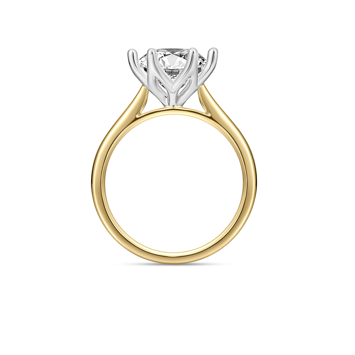 2.5ct Natural Diamond Round Solitaire with 6 claws