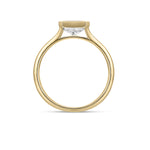 2ct Radiant Cut Lab Diamond in a 18ct gold Bezel Setting