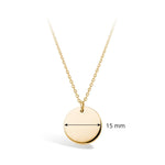9ct Gold Round Disc Engravable Necklace