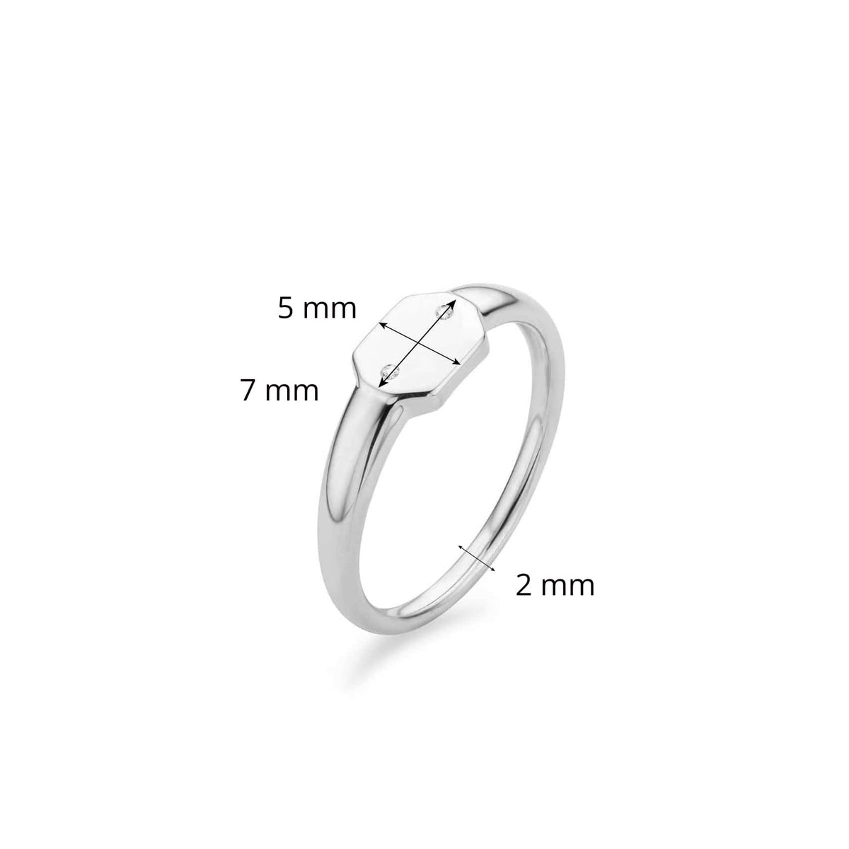 Petite Silver Signet Ring