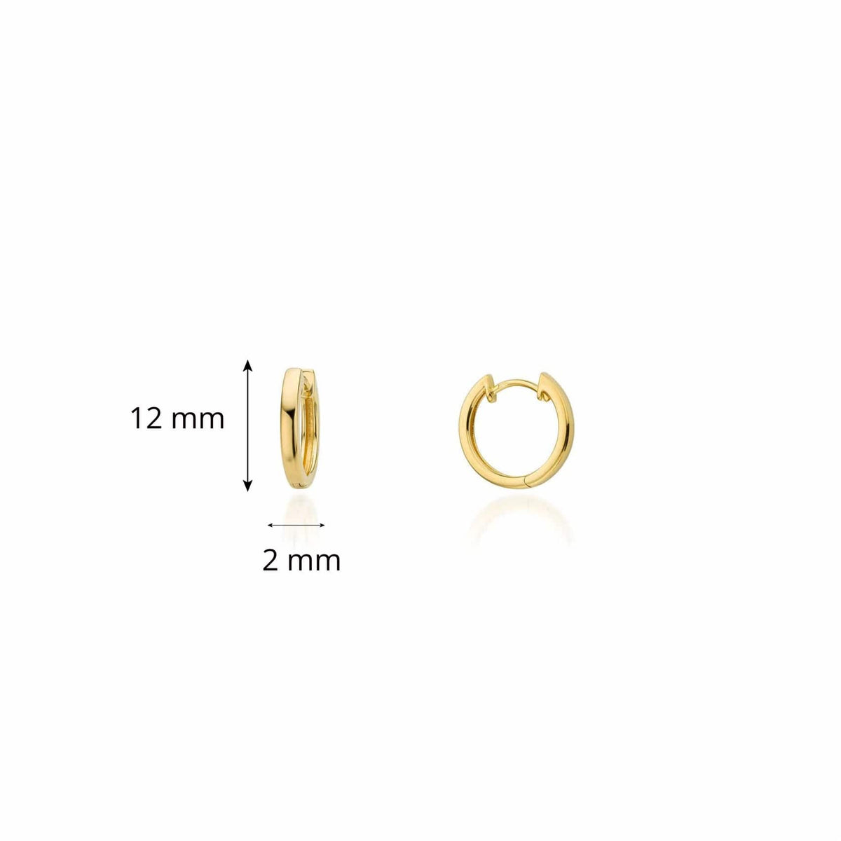 9ct Gold Medium Hoop Earrings