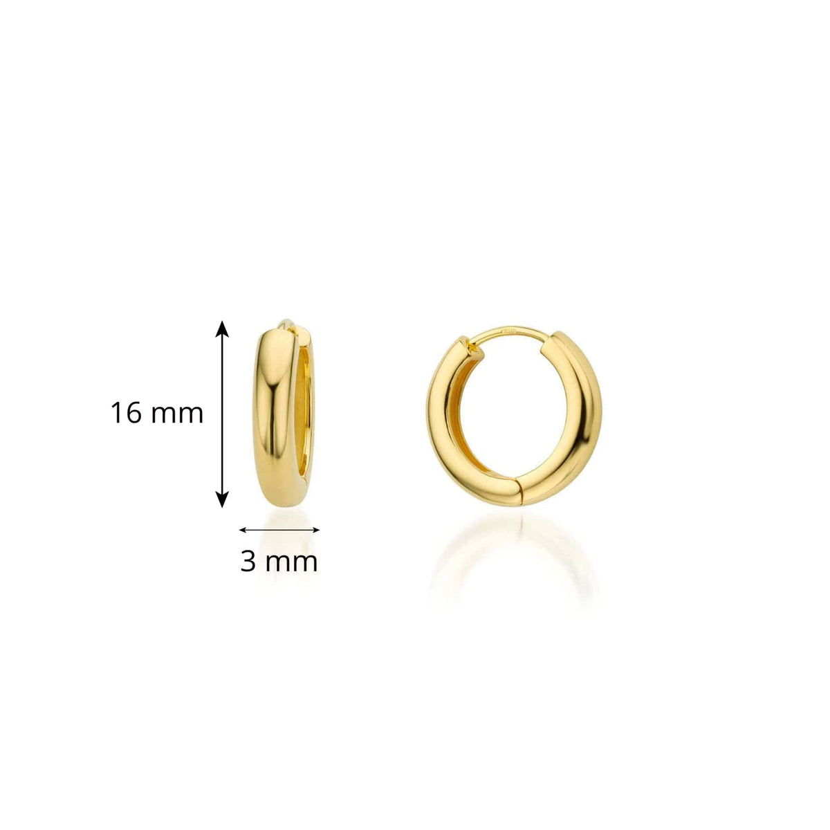 9ct Gold Chunky Hoop Earrings