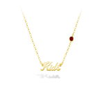 Kids 9ct Gold Name Necklace with Birthstone