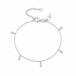 Silver bracelet with small dangling charms 