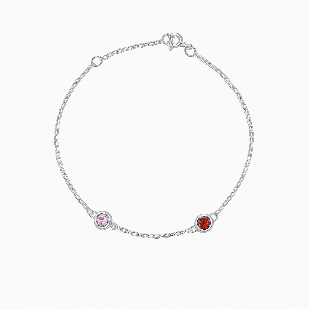Sterling Silver Multiple Birthstone bracelet